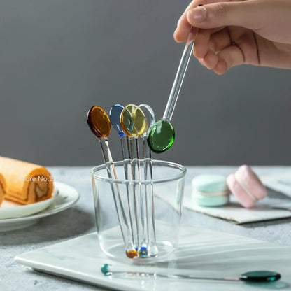 DecorBites™ Heat-resistant Glass Spoon Set for Coffee, Dessert & Seasoning Jar, Tea Spoon