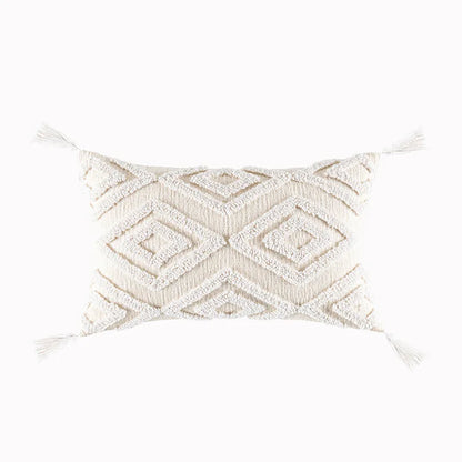 DecorBites™ Bohemian Tufted Tassel Cushion Cover | Plush Embroidered Decorative Pillow for Sofa