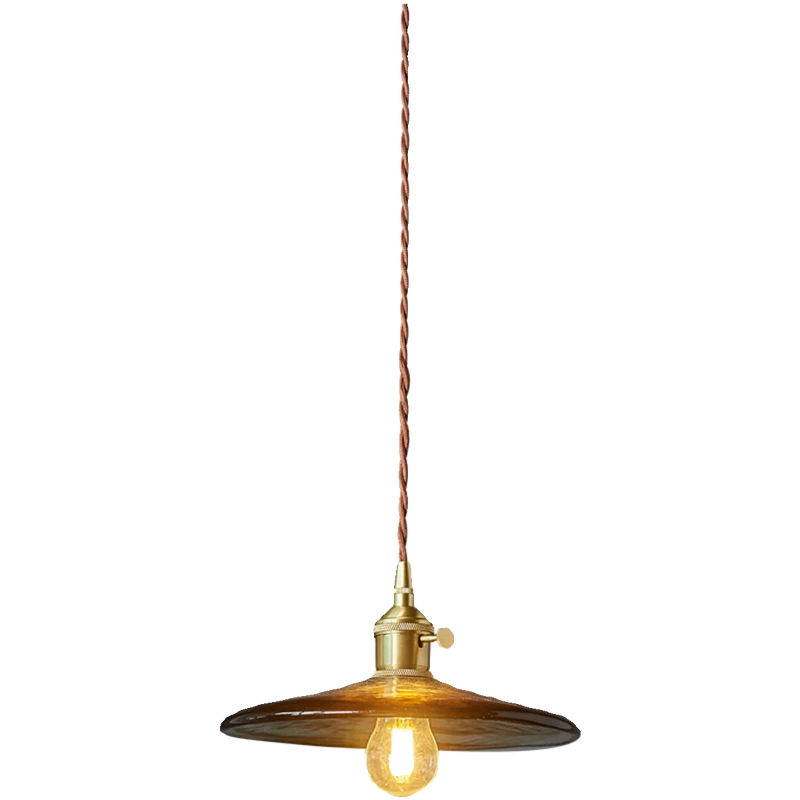DecorBites™ LED Amber Glass Pendant Lamp - American Vintage Style for Home Decor