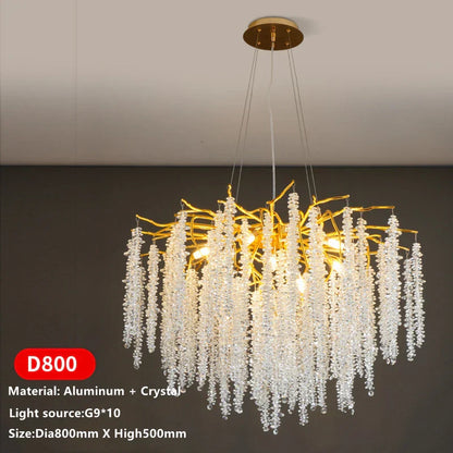 DecorBites™ Crystal Tassel Ceiling Chandelier for Luxurious Home Decor