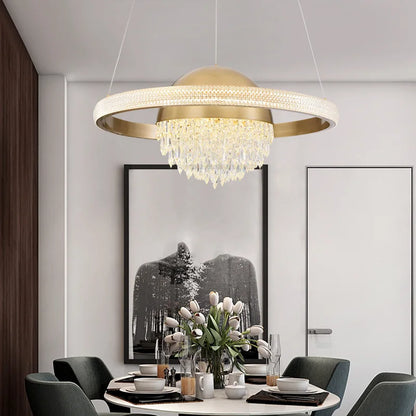 DecorBites™ Crystal Copper Pendant Lights: Elegant Nordic Design for Luxury Dining and Bedroom Décor