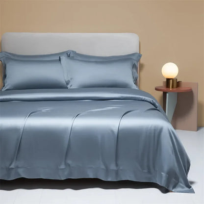 DecorBites™ 120S Natural Fabric Bedding Set Summer Cooling Fitted Sheet Skin Friendly Bedclothes