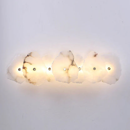 DecorBites™ Elegant Marble LED Wall Sconce, Copper Finish, Art Deco Style