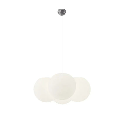 DecorBites™ Glass Ball Milky White Chandelier for Home Decor Fixture