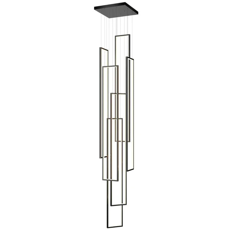 DecorBites™ LED Rectangle Staircase Chandeliers Pendant Lighting Modern Living Room Decor