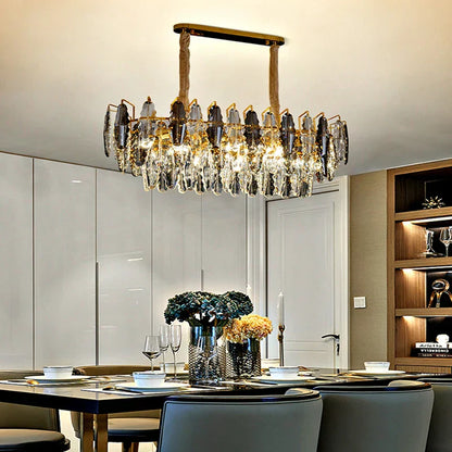 DecorBites™ Crystal Chandelier Pendant Light for Living Room Bedroom Foyer