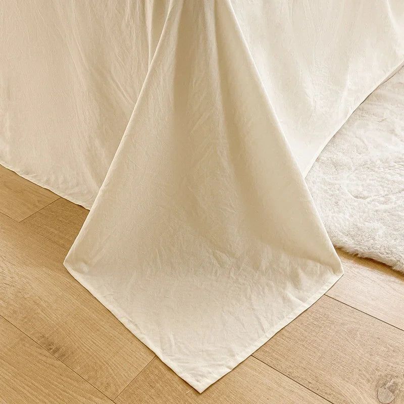 DecorBites™ Bubble Yarn Fabric Full Bedding Set with Duvet Cover, Sheet, Quilt, Pillowcase