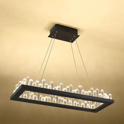 DecorBites™ Crystal LED Pendant Lights: Modern Gold Black Industrial Lamp for Stylish Illumination