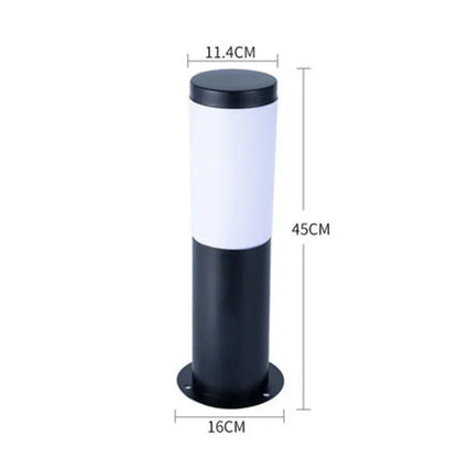 DecorBites™ Black Silver Landscape Bollard Path Light for Garden Decoration