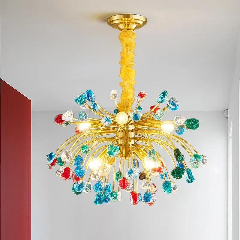DecorBites™ Crystal Chandelier LED Lighting Fixture for Dining Room & Kitchen Island
