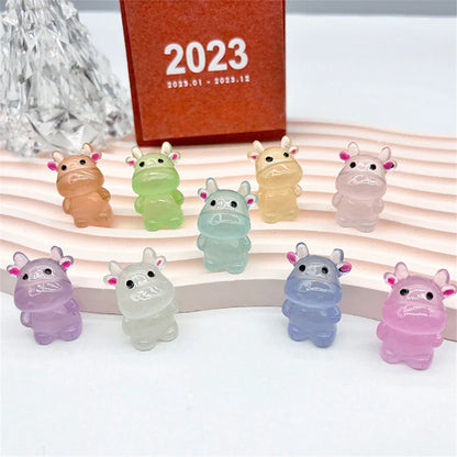 DecorBites™ Fluorescence Micro Rabbit Figurine: Miniature Room Decor Ornaments