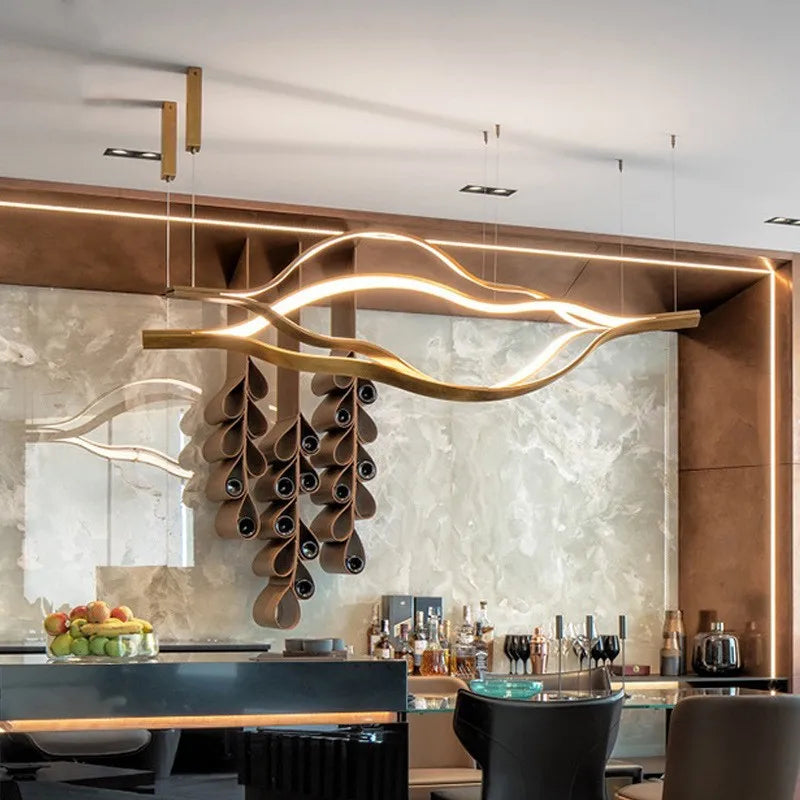 DecorBites™ Lip Shaped Chandelier: LED Lighting for Exhibition Hall, Living Room, Restaurant & Clothing Store