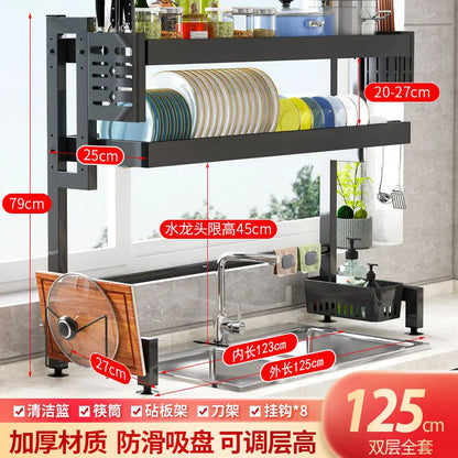™ Kitchen Sink Dish Drying Rack Cutlery Organizer Shelf Counter Storage