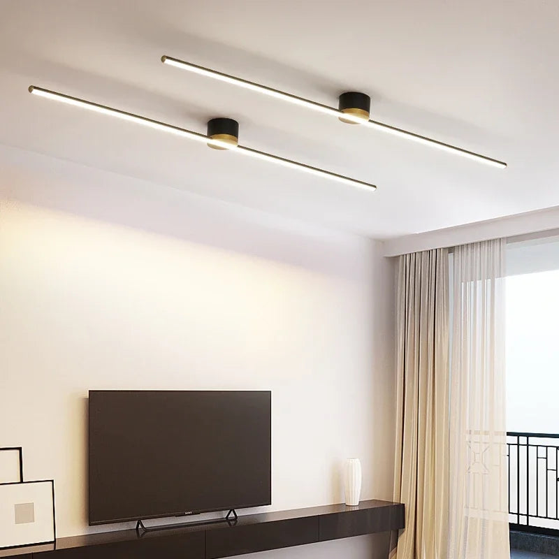 DecorBites™ LED Strip Ceiling Light: Sleek Modern Design for Home Lighting Ambiance