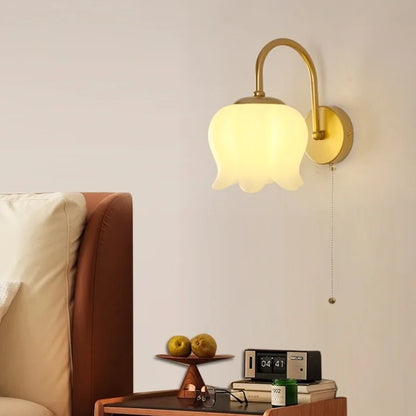 DecorBites™ Iron LED Wall Sconce Pull Chain Switch Stair Light Fixtures for Modern Home