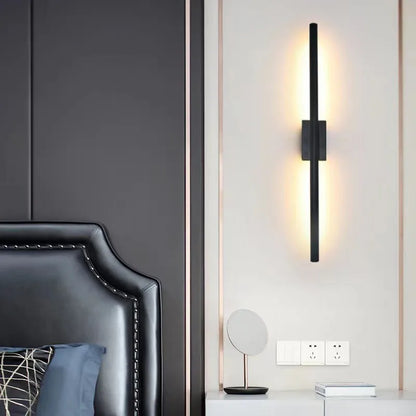 DecorBites™ Linear Tube LED Wall Lamp Up Down Light Black Gold Sconce