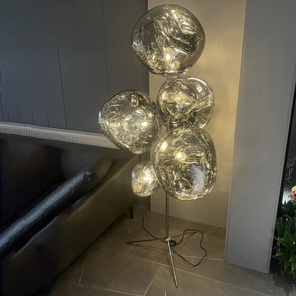 DecorBites™ LED Lava Floor Lamp Nordic Minimalist Indoor Lighting Room Bedroom Standing Light