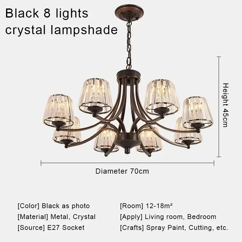 DecorBites™ Crystal Chandelier Ceiling Lights for Modern Living Spaces