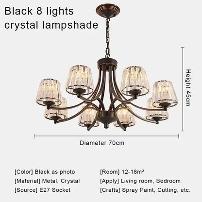 DecorBites™ Crystal Chandelier Ceiling Lights for Modern Living Spaces