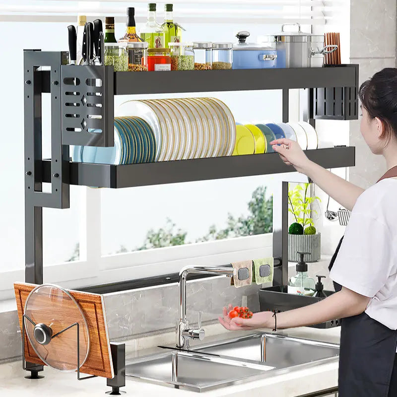 ™ Kitchen Sink Dish Drying Rack Cutlery Organizer Shelf Counter Storage