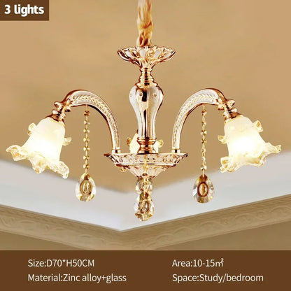 DecorBites™ Crystal Ceiling Chandelier for Modern Luxury Living Room & Hotel Lobby