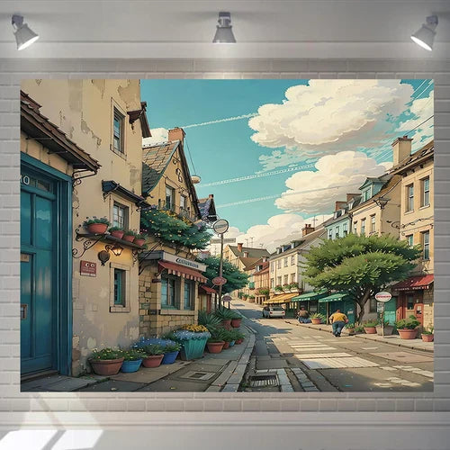 DecorBites™ Love Street Landscape Wall Hanging Tapestry for Bedroom Decor