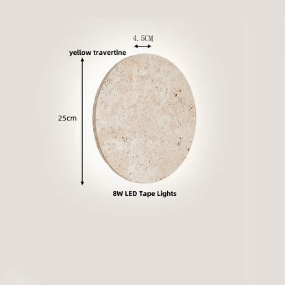 DecorBites™ LED Travertine Wall Light - Natural Yellow Ambiance for Aisle, Study, Porch