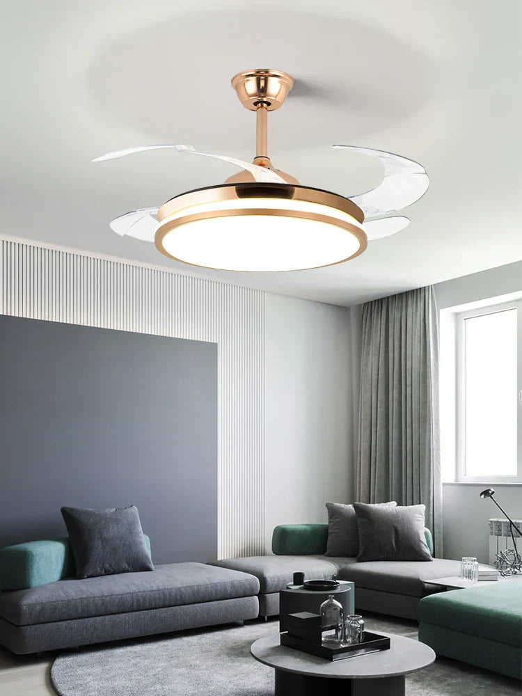 DecorBites™ LED Invisible Fan Lamp Modern Ceiling Chandelier for Living Room Bedroom