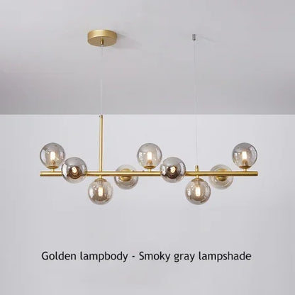 DecorBites™ 9-Light Black LED Pendant Chandelier for Modern Living Spaces