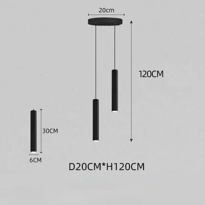 DecorBites™ Black LED Crystal Staircase Chandelier: Modern Nordic Design, Creative Island Hanging Lamp
