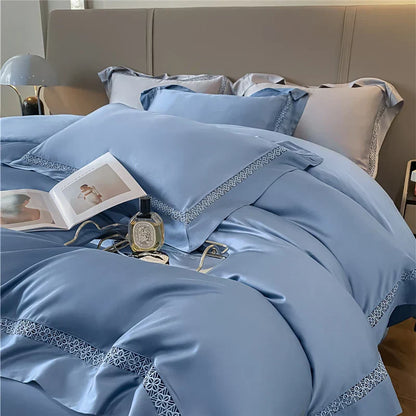 DecorBites™ Eucalyptus Fiber Lace Bedding Set for Soft, Silky & Cool Skin-friendly Comfort