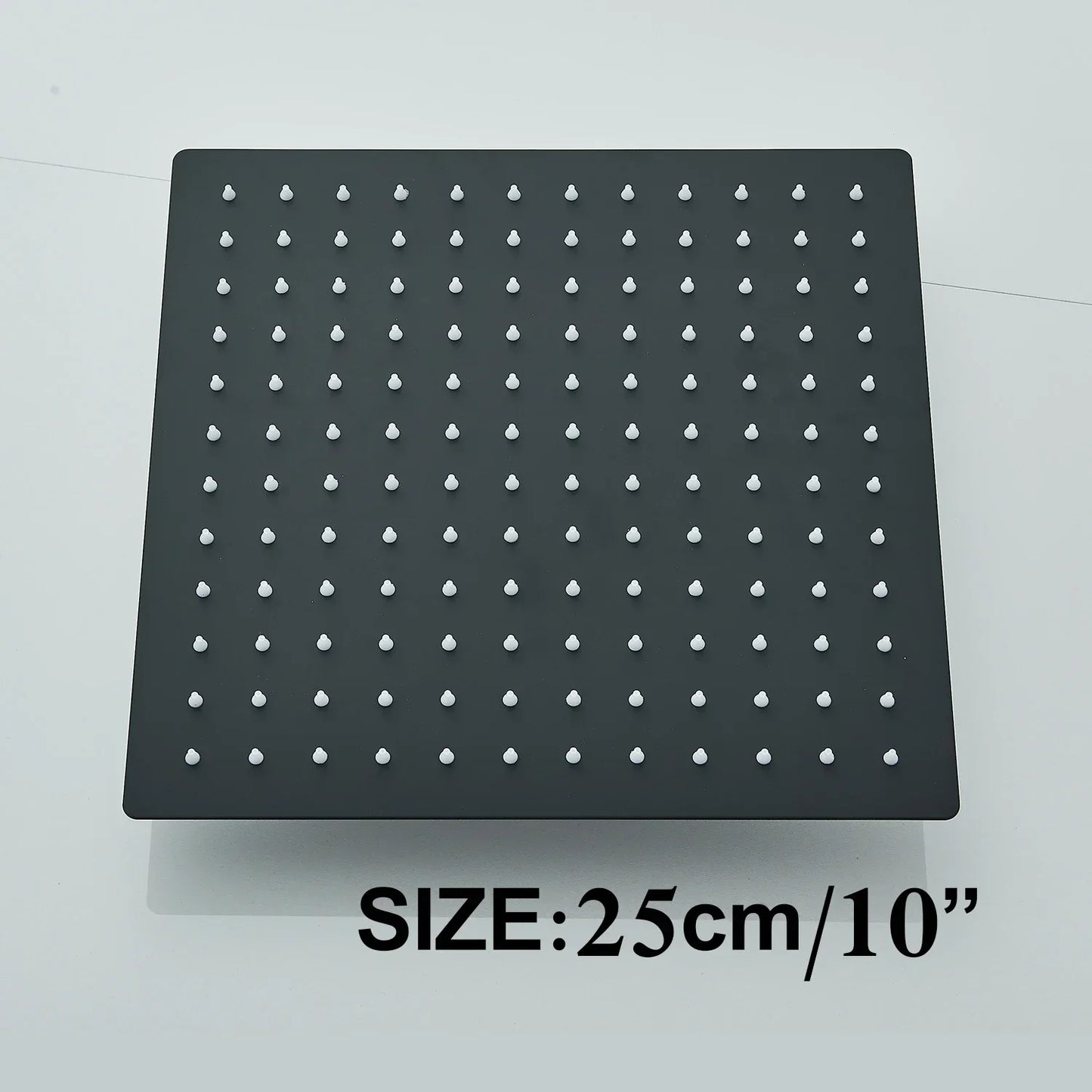 DecorBites™ 12" Matte Black Rainfall Shower Head Set with Shower Arm