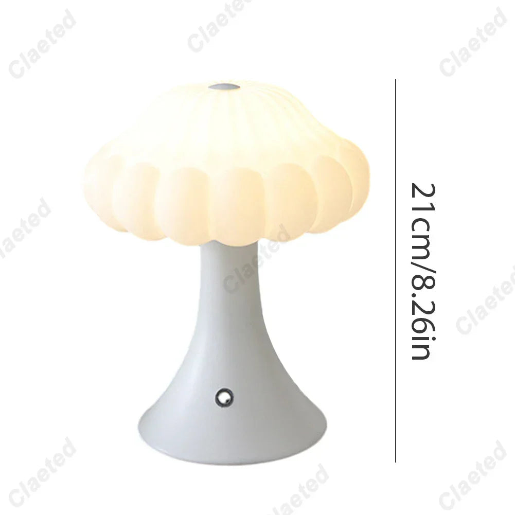 DecorBites™ LED Mushroom Night Light Touch Switch Bedside Lamp Kid's Room Decor