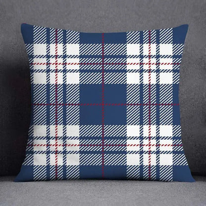 DecorBites™ Blue Geometric Floral Design Pillowcase - Modern Home Decor Cushion Cover