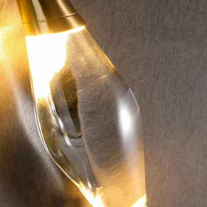 DecorBites™ Crystal Wall Sconce Copper Body Light for Bedside, Stair, Foyer, Dining Room
