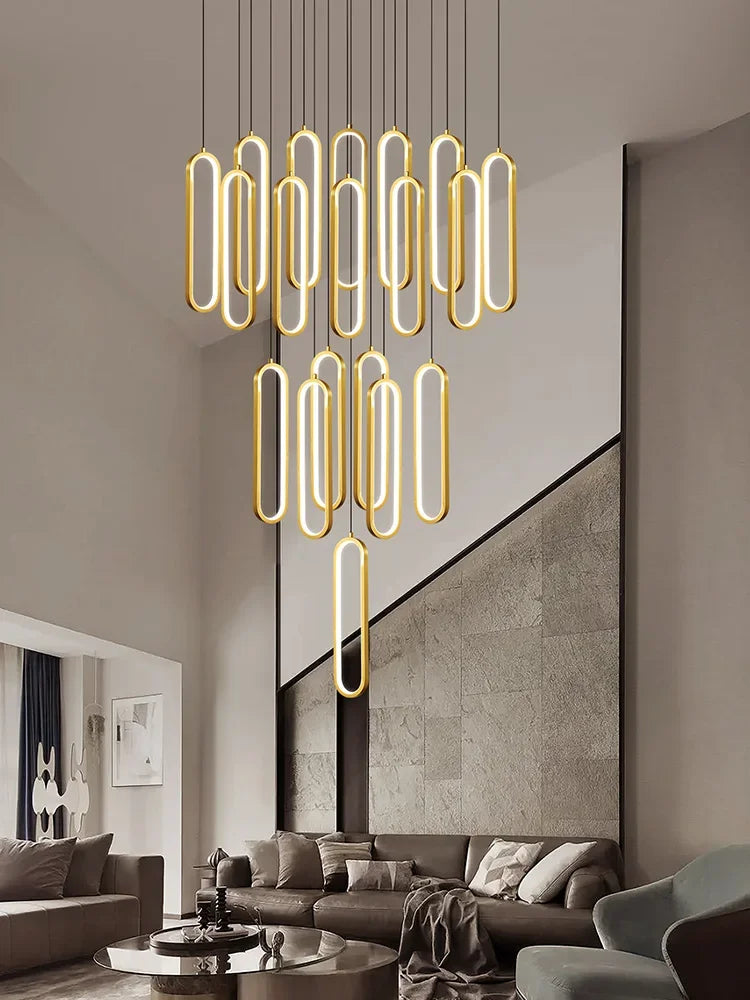 DecorBites™ LED Staircase Branch Chandelier for Modern Living & Dining Rooms