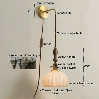 DecorBites™ Copper Ceramic LED Wall Lamps - Nordic Modern Design