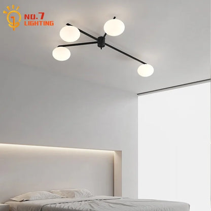 DecorBites™ Black/Gold Lustre Copper Ceiling LED Modern Light Fixture for Living Room/Kitchen/Balcony