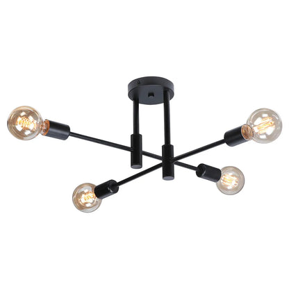 DecorBites™ Industrial Sputnik Chandelier Modern Ceiling Light for Kitchen Dining Bedroom