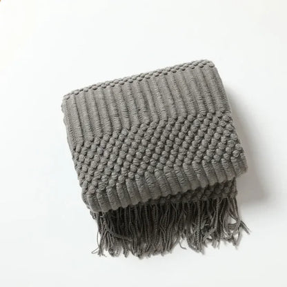 ™ Knitted Pineapple Grid Throw Blanket - Nordic Sofa Blanket for Home Decor