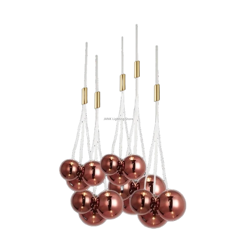 DecorBites™ Glass Ball Chandelier - Nordic Modern Designer LED Pendant Lights for Home Decor