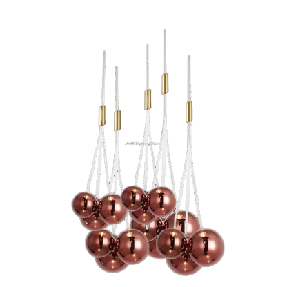 DecorBites™ Glass Ball Chandelier - Nordic Modern Designer LED Pendant Lights for Home Decor