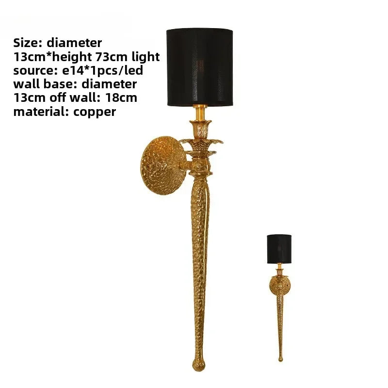 DecorBites™ Copper Wall Lamp for Luxury Living Room TV Background, Bedroom, Staircase LED Lighting