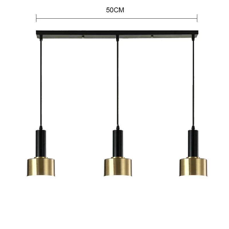 DecorBites™ Gold E27 LED Pendant Light Nordic Chandelier for Indoor Living Room & Bedroom