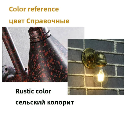 DecorBites™ Industrial Iron Pipe Wall Sconce for Bedroom, Cafe, and Restaurant