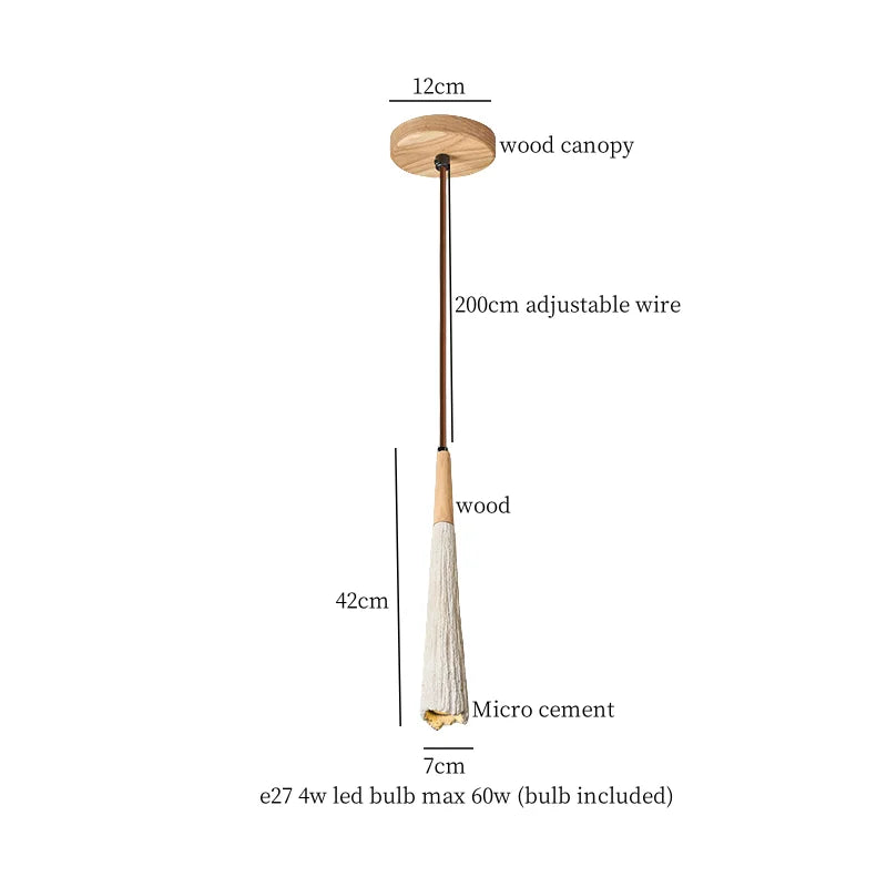 DecorBites™ Columnar Micro Cement LED Hanging Lamps | Home Decor Pendant Light