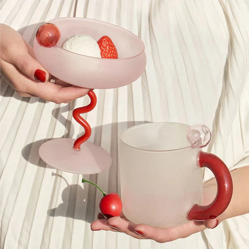 DecorBites™ Colorful Glass Mug Set 350ml