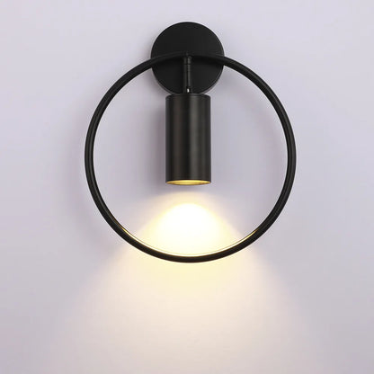 DecorBites™ Brass Gold Ring Adjustable LED Wall Sconce Light for Home Hotel Corridor