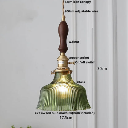 DecorBites™ Clear Glass Knob Switch LED Pendant Light Fixture: Modern Nordic Hanging Chandelier