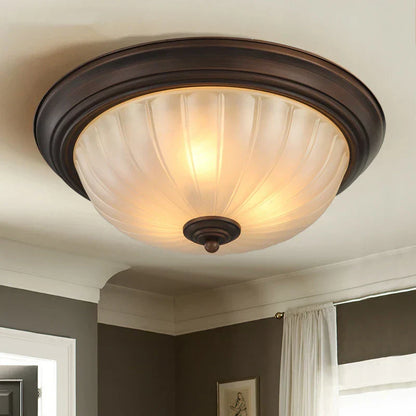 DecorBites™ Black Bronze Ceiling Light with Frosted Glass Shade for Bedroom and Kitchen